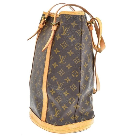 LOUIS VUITTON BUCKET GM Shoulder Tote Bag Monogram Leather Brown M42236 32AA060 - Picture 4 of 16